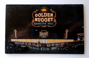 Golden Nugget Gambling Hall Casino Postcard Foldout MENU Las Vegas Nevada Chrome