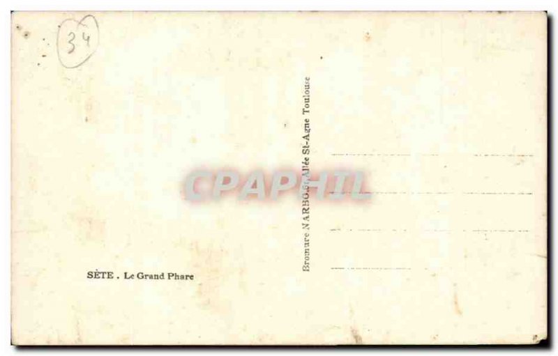 Cete Sete Old Postcard The great lighthouse (lighthouse)