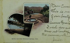 C.1900-10 Spring and Pool Glenwood Springs, CO Vintage Postcard F75