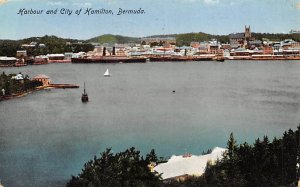 Harbour and City of Hamilton Sail Boat Bermuda Island Postal used unknown 