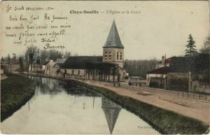 CPA Claye-Souilly L'Eglise et le Canal FRANCE (1101165)