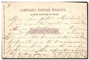 Postcard Old Sua Santita Leone XIII in sedia gestaroria