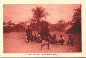 Ivory Coast Danse du Grand Fétiche Natives Côte d’Ivoire Vintage Postcard 03.83 