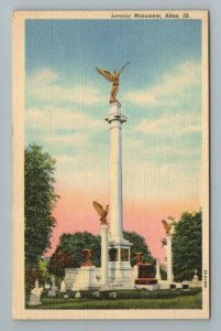 Lovejoy Monument Alton Illinois Vintage Postcard 