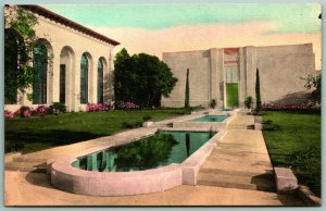 Faulkner Gallery Public Library Santa Barbara CA UNP Albertype Postcard J4
