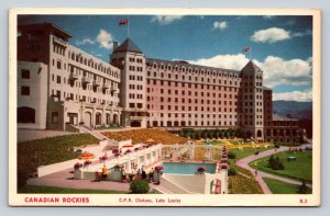 C.P.R. Chateau-Lake Louise Canadian Rockies Vintage Postcard 0478