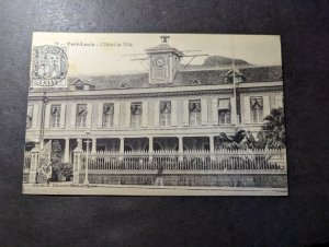 1910 British Mauritius RPPC Postcard Port Louis Village Hotel