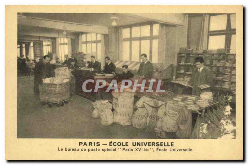 Old Postcard Paris World School The special post office