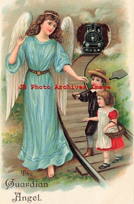 6 Postcards Set, ASB No 250, Guardian Angel Protecting Children