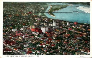 Kentucky Louisville Birds Eye View 1932 Curteich