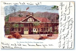 1907 Stratton Park Pavilion Cheyenne Canon Colorado Springs Colorado CO Postcard