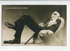 3091784 WWI Royal Caricature L'Empereur du Congo Vintage PC