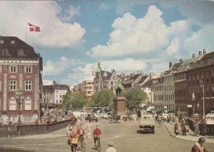 Denmark Copenhagen Hojbroe Square With Statue Of Bishop Absalon
