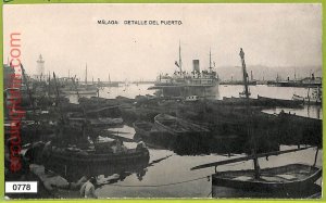 0778 - SPAIN - VINTAGE POSTCARD - Malaga - Detalle del Puerto-