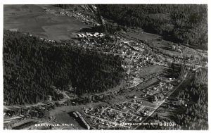 Postcard Real Photo Aerial Town View of Greenville California Eastman's RPPC 