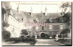 Old Postcard Châteauneuf-sur-Cher Court Du Chateau D Honor