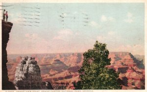 Arizona AZ, 1932 Grand View Point, Grand Canyon National Park, Vintage Postcard