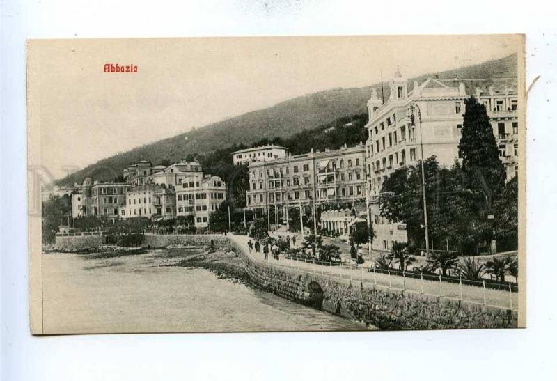 192753 Croatia Opatija ABBAZIA embankment Vintage postcard