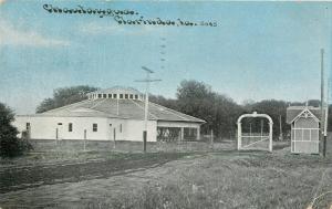 Clarinda Iowa~Chautauqua Fair Grounds~Arch-Picket Gate~Little Barn~Pavilion~1913