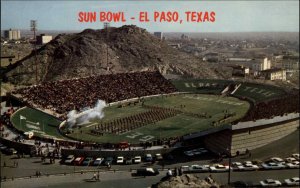 El Paso Texas TX Sun Bowl Football Stadium Vintage Postcard