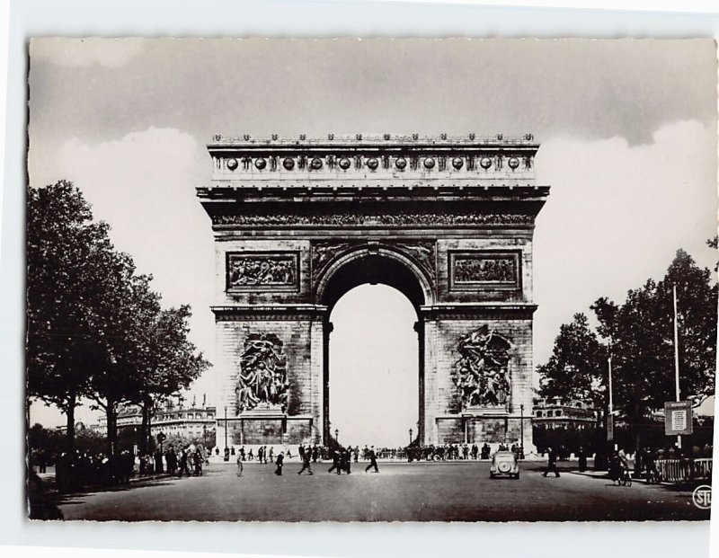 Postcard Arc de Triomphe Paris France