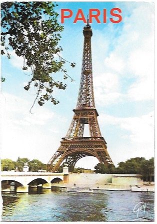 Paris. Eiffel Tower.  Wow.    Unused.