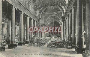 Postcard Old Rennes the Nave of the Cathedral