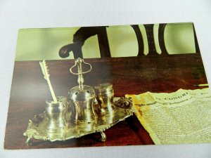 Vintage Postcard Silver Inkstand Independence Hall Philadelphia PA 1950-60's