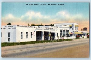 Melbourne Florida Postcard La Verne Shell Factory Exterior c1940 Vintage Antique