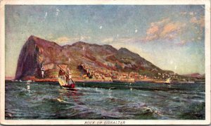 Postcard Advert Rock of Gibraltar Prudential Insurance