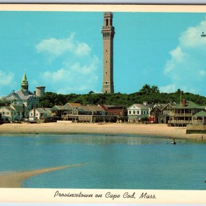 1957 Provincetown, Cape Cod, Mass. Pilgrim Memorial Monument Waterfront PC A239