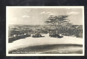 HIGHWAY 27 KENTUCKY VIEW FROM HALL'S GAP OLD CARS VINTAGE REAL PHOTO POSTCARD