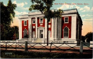 Postcard Public Library in New Haven, Connecticut~2368