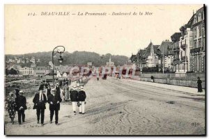 Old Postcard Deauville Promenade Boulevard de la Mer