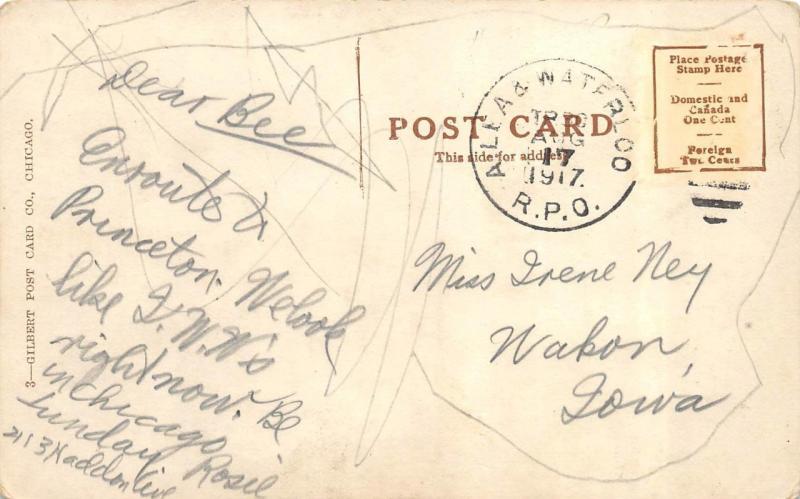 OSAGE, IA Iowa     FIRST M.E. CHURCH     Mitchell County    1917 Postcard