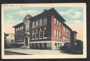 MOUNT MT. HOLLY NW JERSEY NJ HIGH SCHOOL BUILDING 1928 VINTAGE POSTCARD