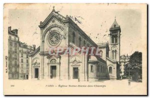 Old Postcard Paris church Notre Dame des Champs