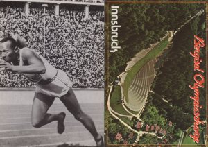 Jesse Owens British Athletics Olympic Games 2x Postcard s