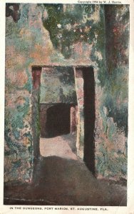 Vintage Postcard In The Entrance To Dungeons Fort Marion St. Augustine Florida