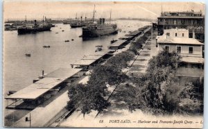 Postcard - Harbour and Francois-Joseph Quay - Port Said, Egypt