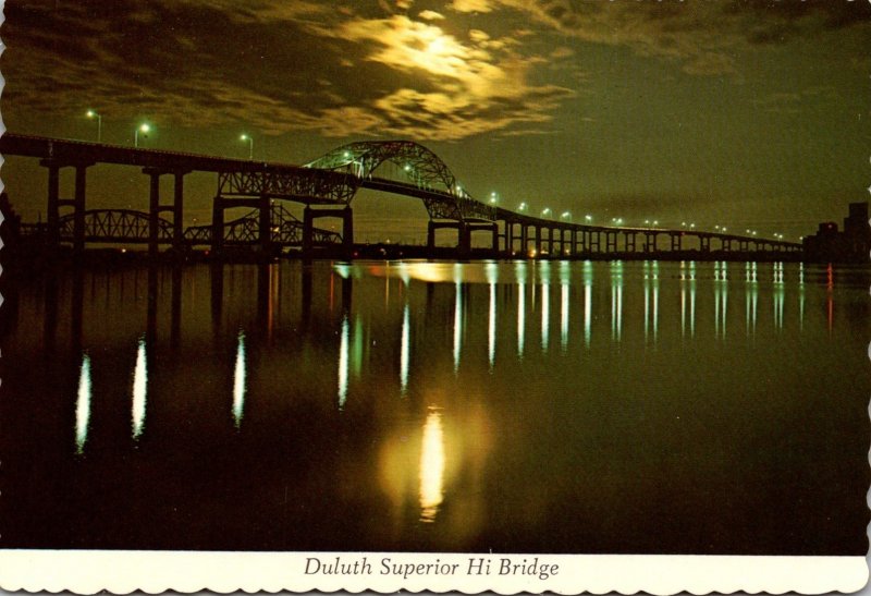 Minnesota Duluth The Duluth-Superior High Bridge At Night