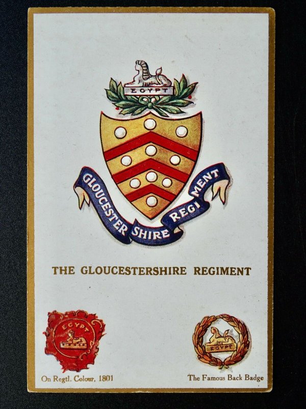 Regimental Badges THE GLOUCESTERSHIRE REGIMENT Postcard by Gale & Polden 1662