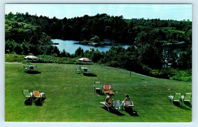 BOOTHBAY HARBOR, ME Maine ~ LAKE VIEW MOTEL c1950s Roadside   Postcard