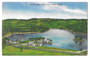 Canyon Lake, Rapid City, South Dakota Unused Linen Postcard