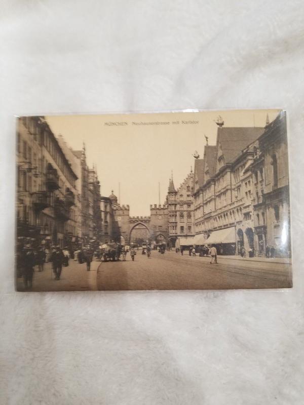 Antique Postcard, Munchen Newhauserstrasse mit Karistor