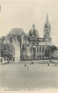 European Cathedrals architecture vintage postcard Aix la Chapelle France