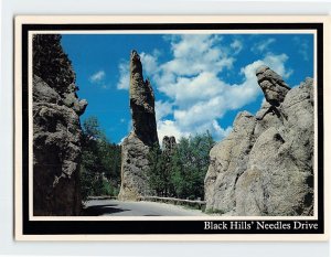 Postcard Black Hill's Needles Drive, Black Hills, South Dakota