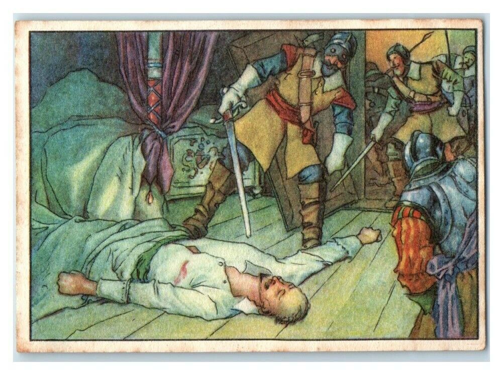 Wallenstein is Assassinated, Echte Wagner German Trade Card *VT31K Ephemera Chromo & Printed
