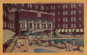 Postcard Berkeley Carteret Hotel Swimming Pool Asbury Park NJ