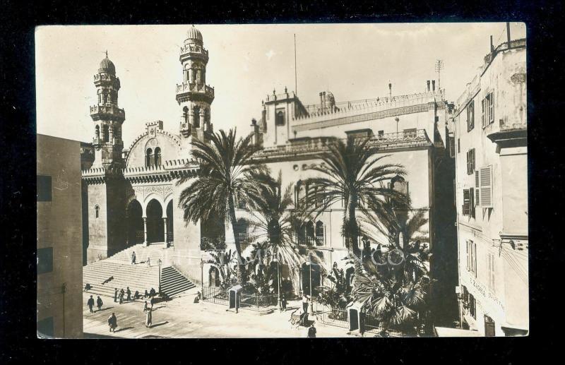 1929 RPPC Governor's Palace and Cathedral Algiers Algeria B3351